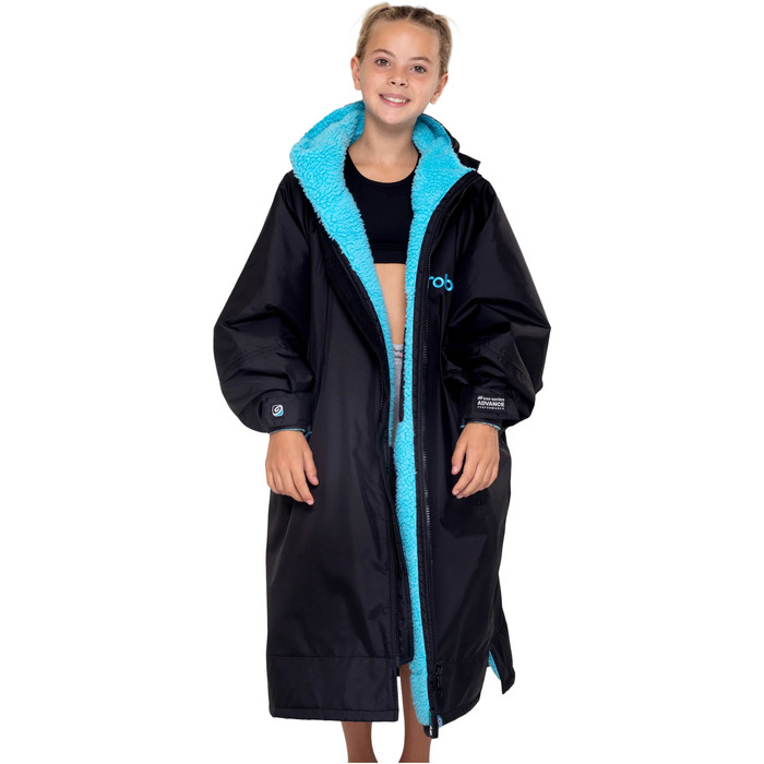 2024 Dryrobe Junior Advance Long Sleeve Change Robe V3 V3KSLSDA - Black / Blue